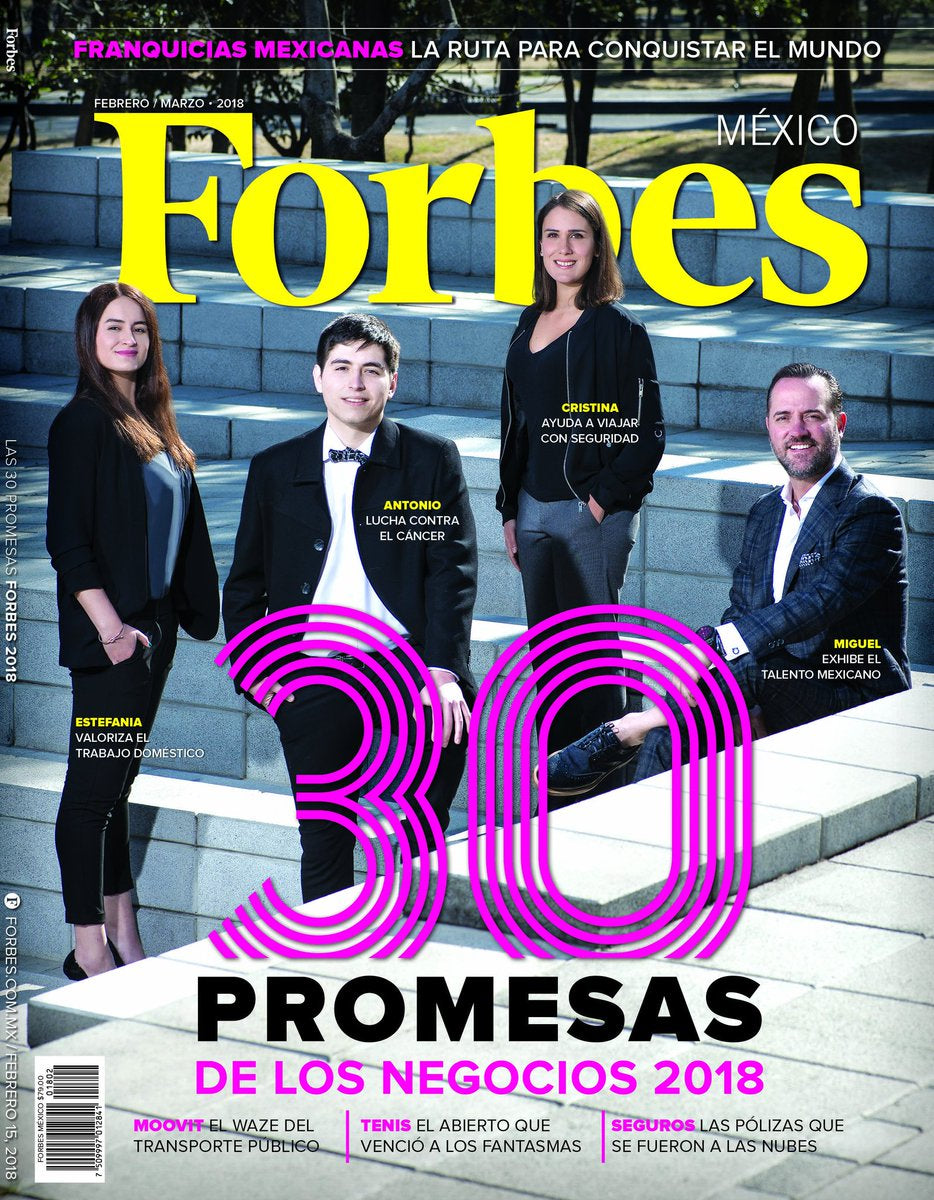 Destaca Forbes a 15 del Tec en sus 30 promesas de los Negocios 2018